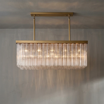 Murano Star Glass Brass Pendant Light