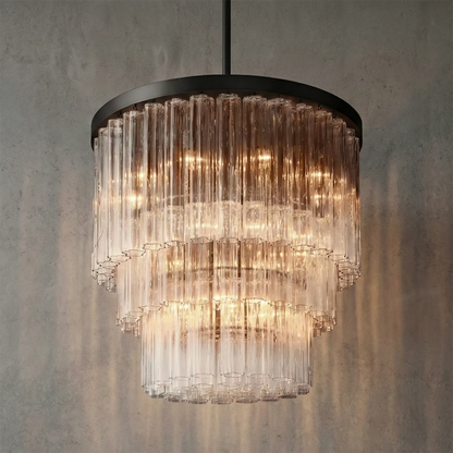 Murano Star Glass Brass Pendant Light