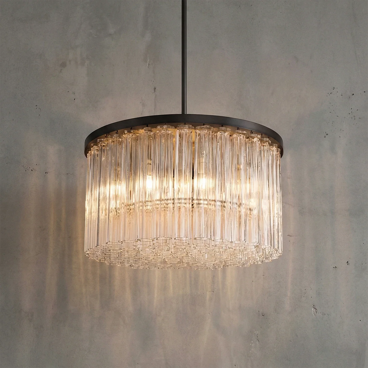 Murano Star Glass Brass Pendant Light