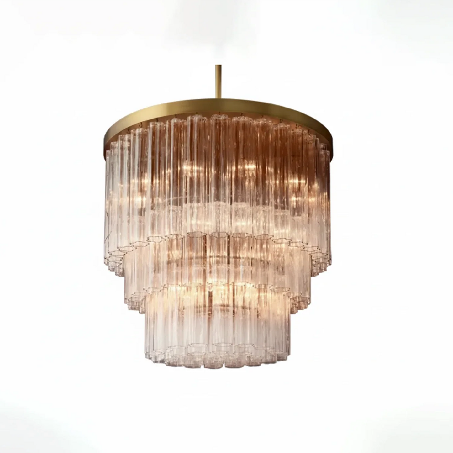 Murano Star Glass Brass Pendant Light