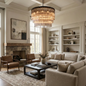Murano Star Glass Brass Pendant Light