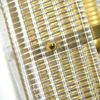 Curved Glass Slat Drum Wall Lamp