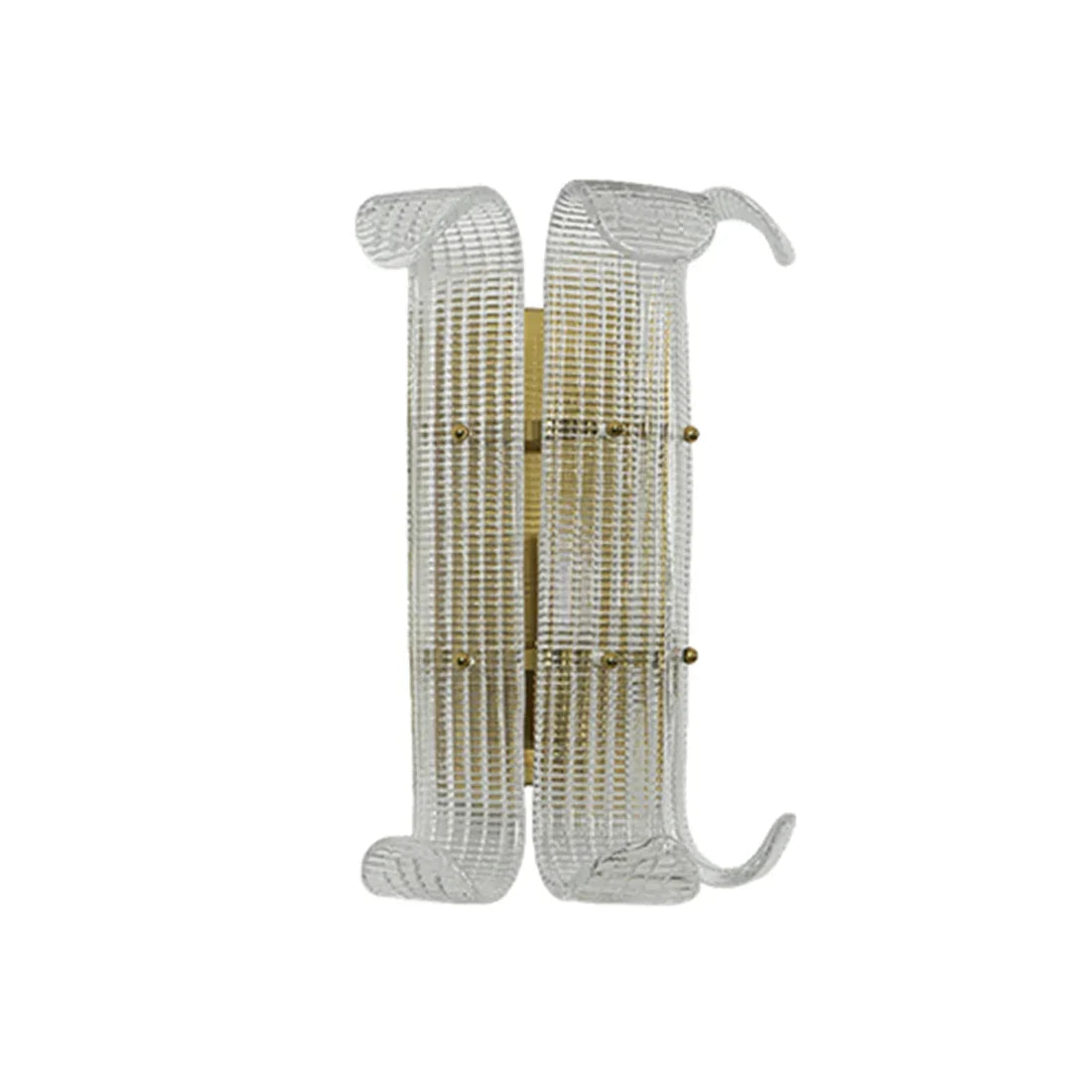 Curved Glass Slat Drum Wall Lamp