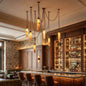 Cylindrical Alabaster Draped Chain Chandelier