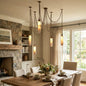 Cylindrical Alabaster Draped Chain Chandelier