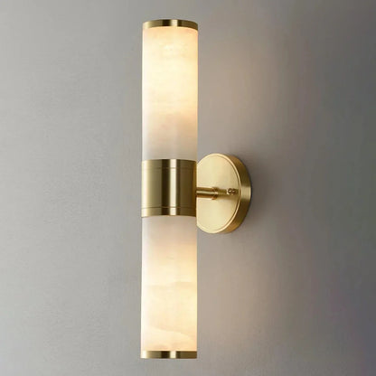 Cylindrical Lampatrin Alabaster Wall Lamp