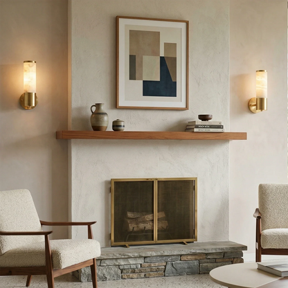 Cylindrical Lampatrin Alabaster Wall Lamp