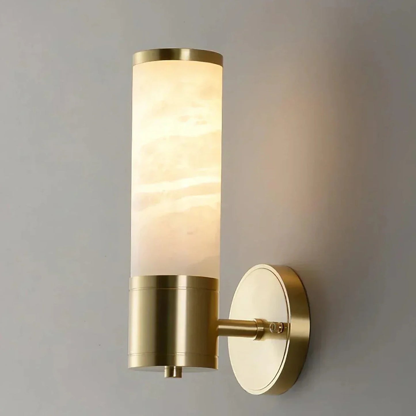 Cylindrical Lampatrin Alabaster Wall Lamp