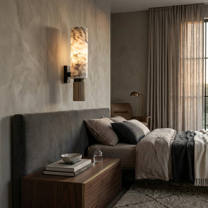 Cylindrical Marble Wall Lamp