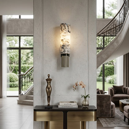 Cylindrical Marble Wall Lamp