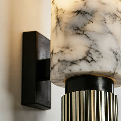 Cylindrical Marble Wall Lamp