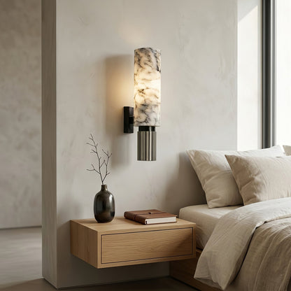 Cylindrical Marble Wall Lamp