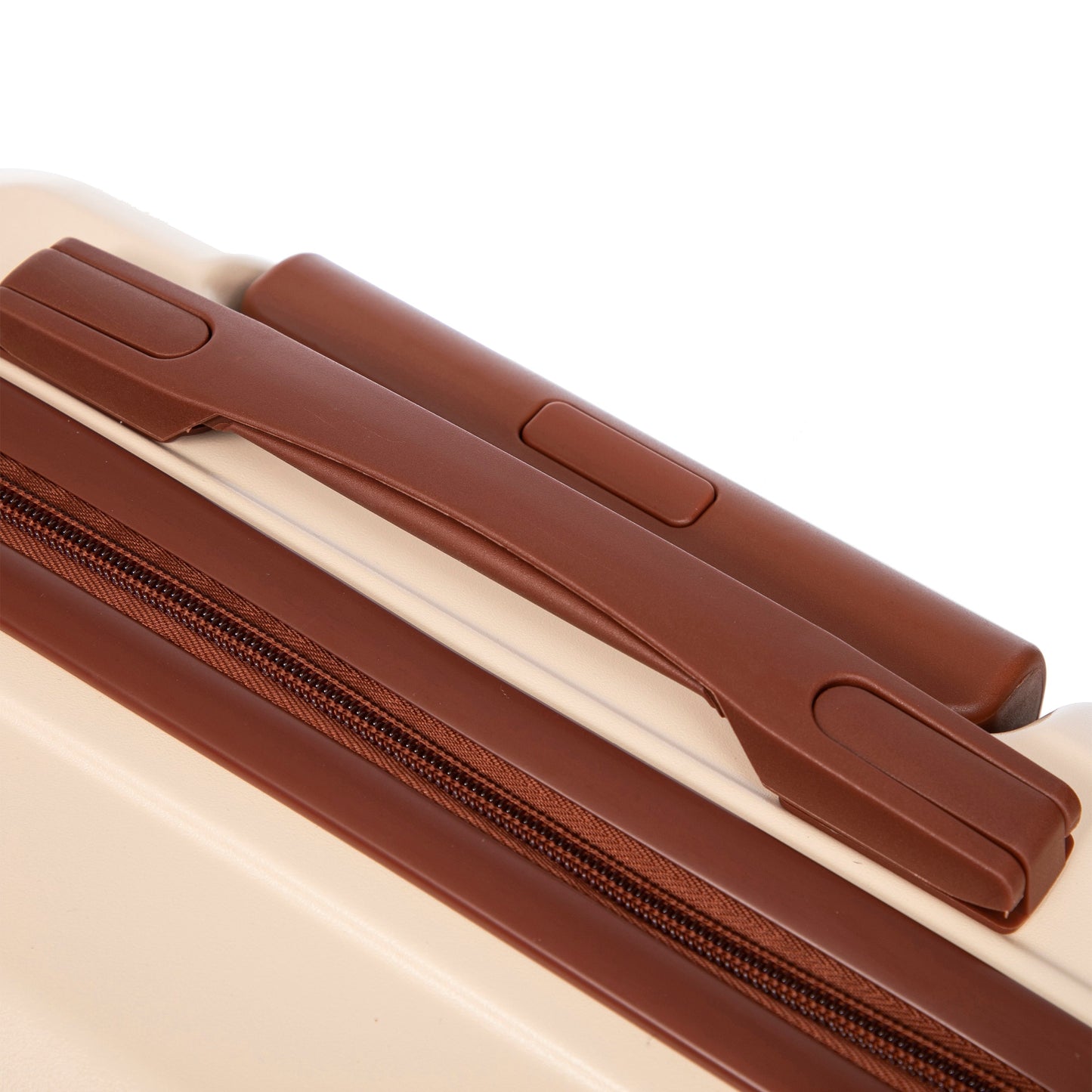 14'/20' 2-Piece Beige ABS Spinner Wheel Luggage Set