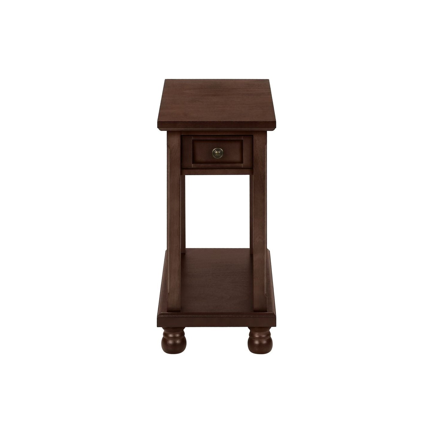 Accent End Table, Storage Drawer, Traditional - Espresso