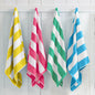 Cotton Velour Cabana Stripe Beach Towel - Novia Collection.