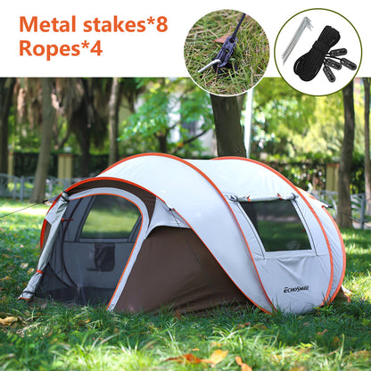 4–6 Person Pop-Up Camping Tent | Instant Setup, Waterproof & Windproof Family Tent with Mesh Ventilation