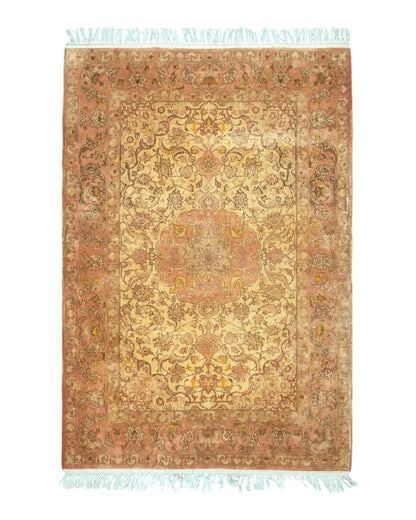 Persian Isfahan Rug 3x5 Fine 550 KPSI Kork Wool on Silk