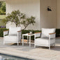 Rhodes 29" Upholstered Teak & Aluminum Patio Arm Chair