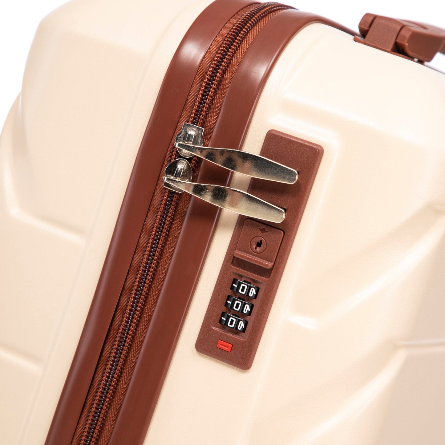14'/20' 2-Piece Beige ABS Spinner Wheel Luggage Set