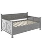 Modern Daybed With 2 Large Drawers, X Shaped Frame
