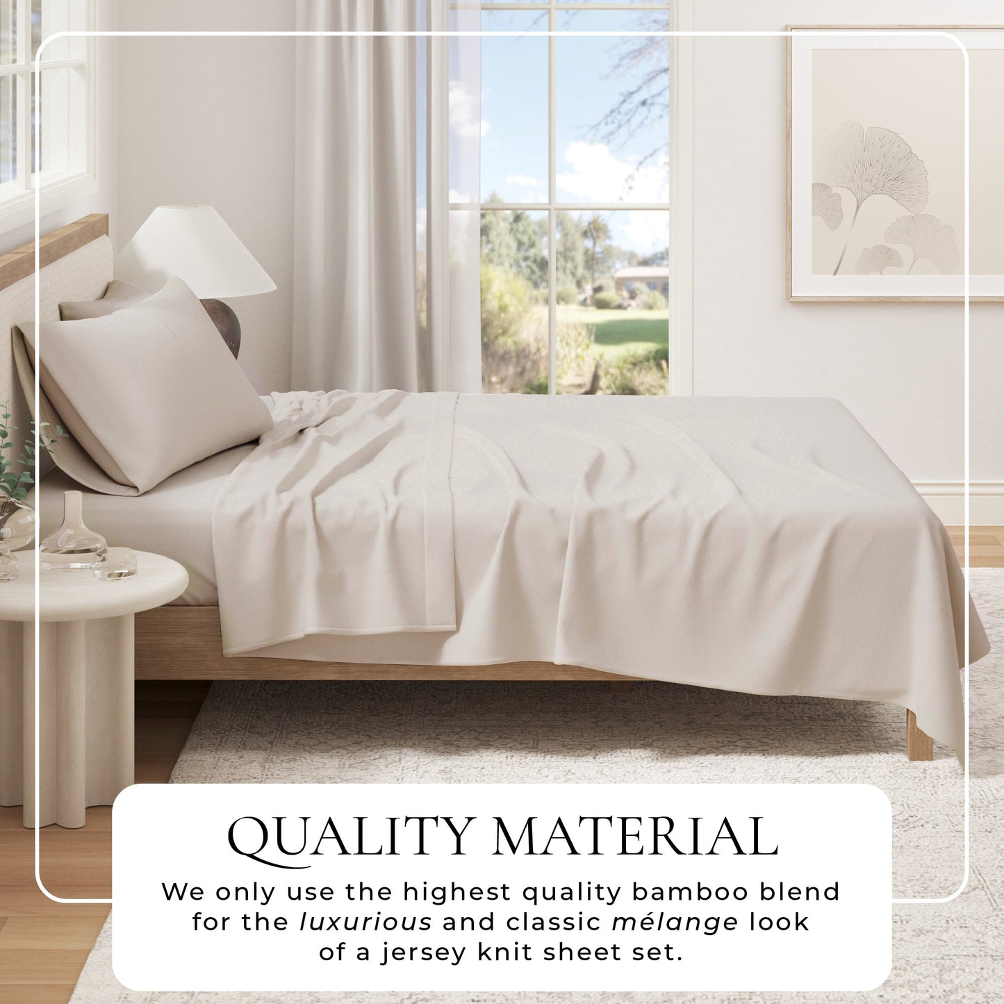 Viscose from Bamboo & Cotton Blend Jersey Knit Sheets