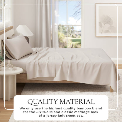Viscose from Bamboo & Cotton Blend Jersey Knit Sheets