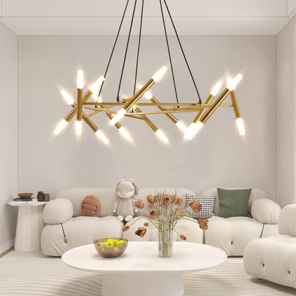 41' Golden Modern Chandelier Light Fixture with Branch Design