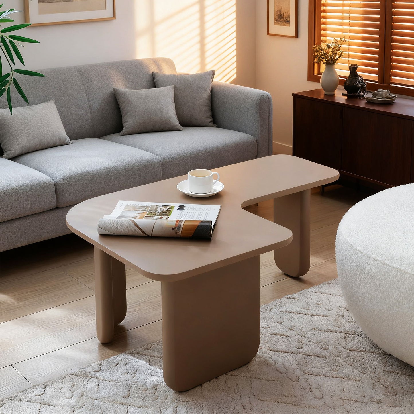 L-Shape Coffee Table For Living Room