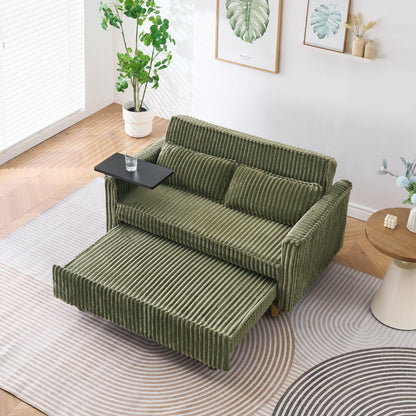 Pull Out Sofa With Movable Tabletop And USB Ports