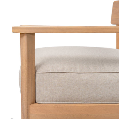 Mallorca Acacia Wood Club Chair With Seat Cushion