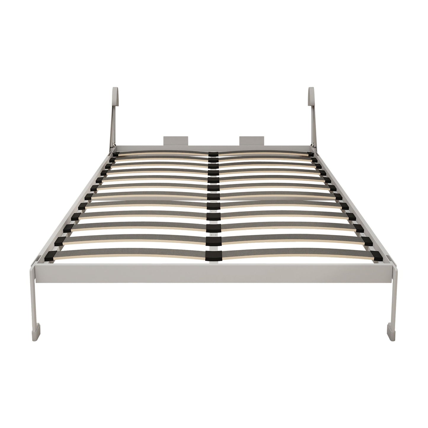 Queen Size Vertical Murphy Wall Cabinet Folding Bed With Automatic Legs - Gray