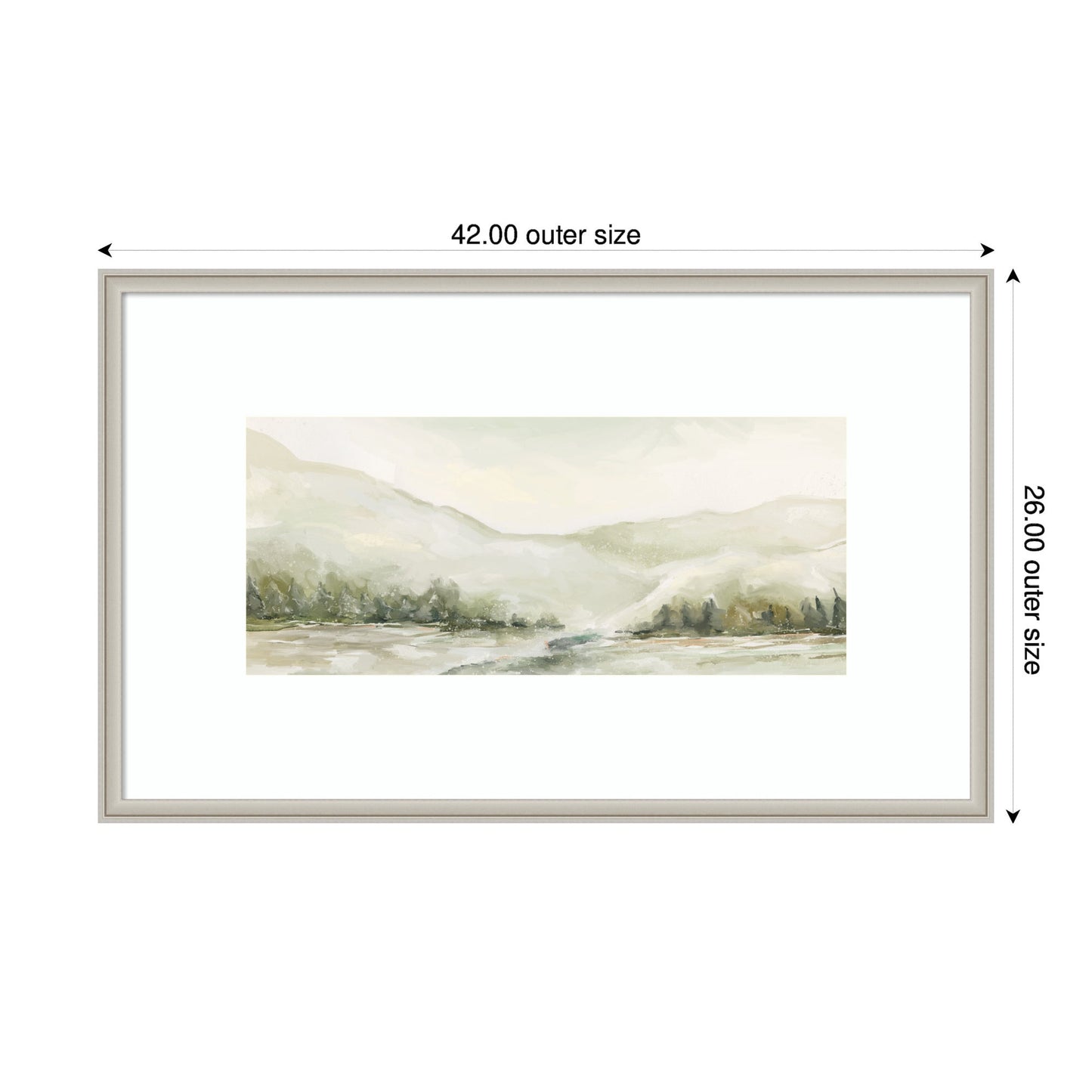AQ Winter Landscape No. 6 by Annie Quigley Framed Wall Art Print