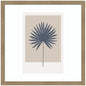 Muted Tan and Blue Colorblock Botanical Palm by The Creative Bunch Studio Framed Wall Art Print