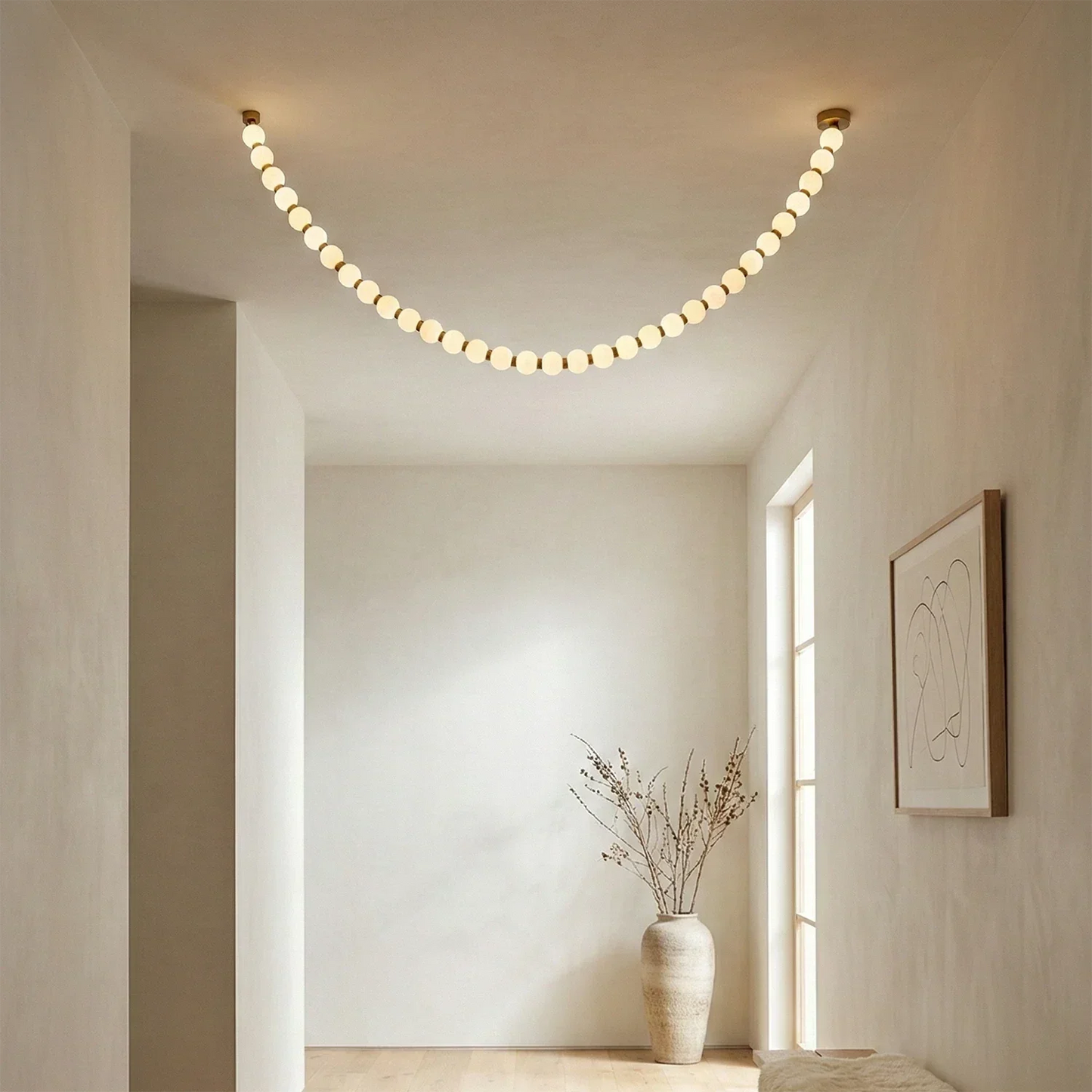 Dazzling Pearl Necklace Chandelier