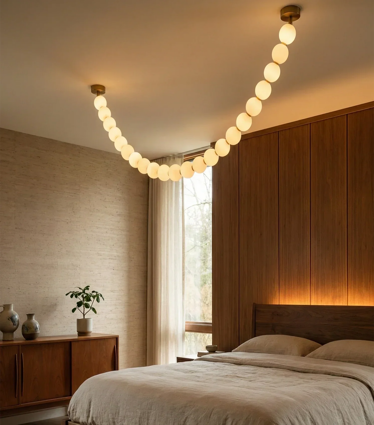 Dazzling Pearl Necklace Chandelier