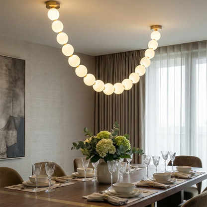 Dazzling Pearl Necklace Chandelier