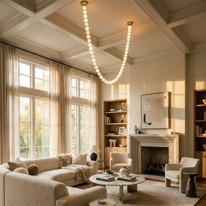 Dazzling Pearl Necklace Chandelier
