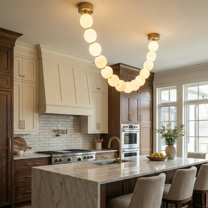 Dazzling Pearl Necklace Chandelier