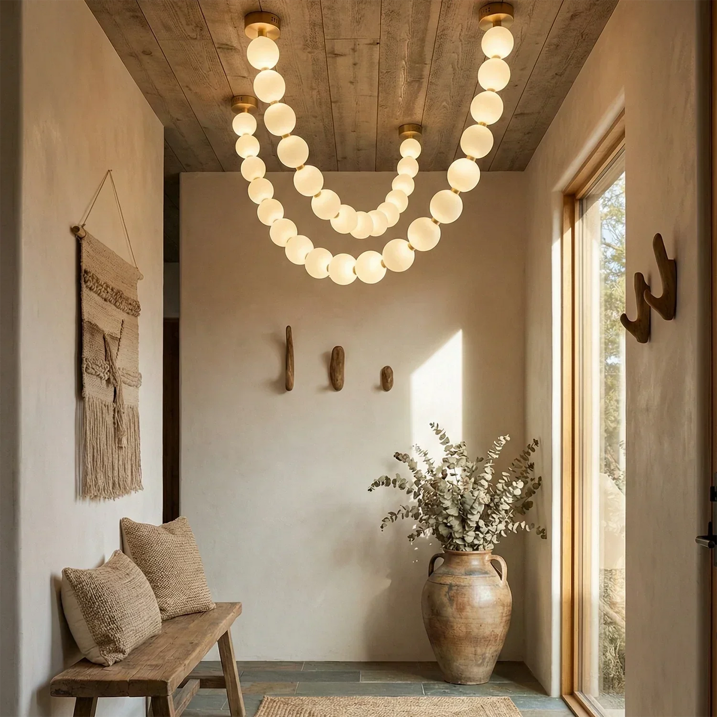 Dazzling Pearl Necklace Chandelier