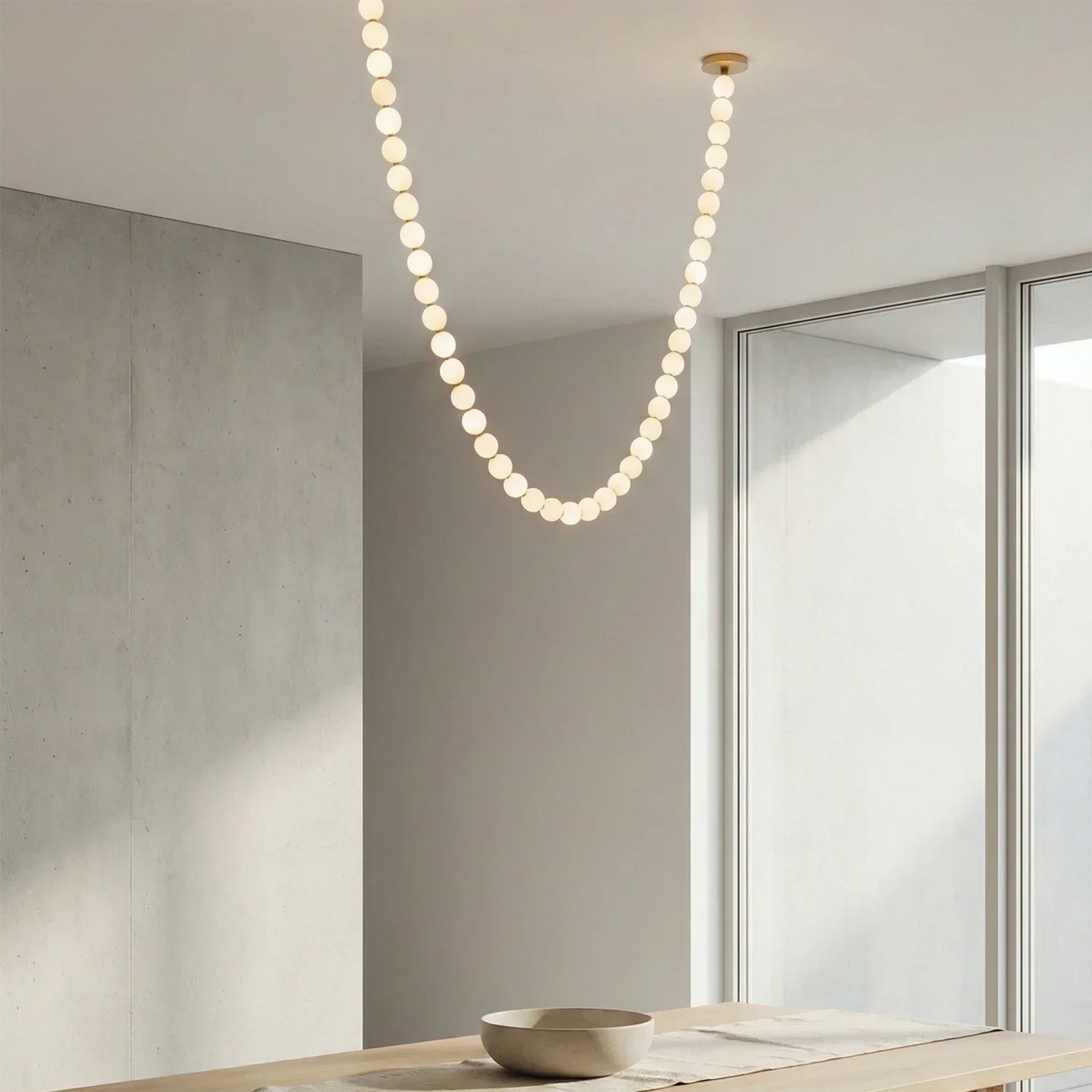 Dazzling Pearl Necklace Chandelier