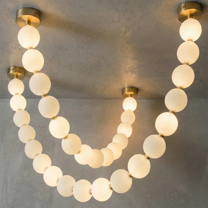 Dazzling Pearl Necklace Chandelier