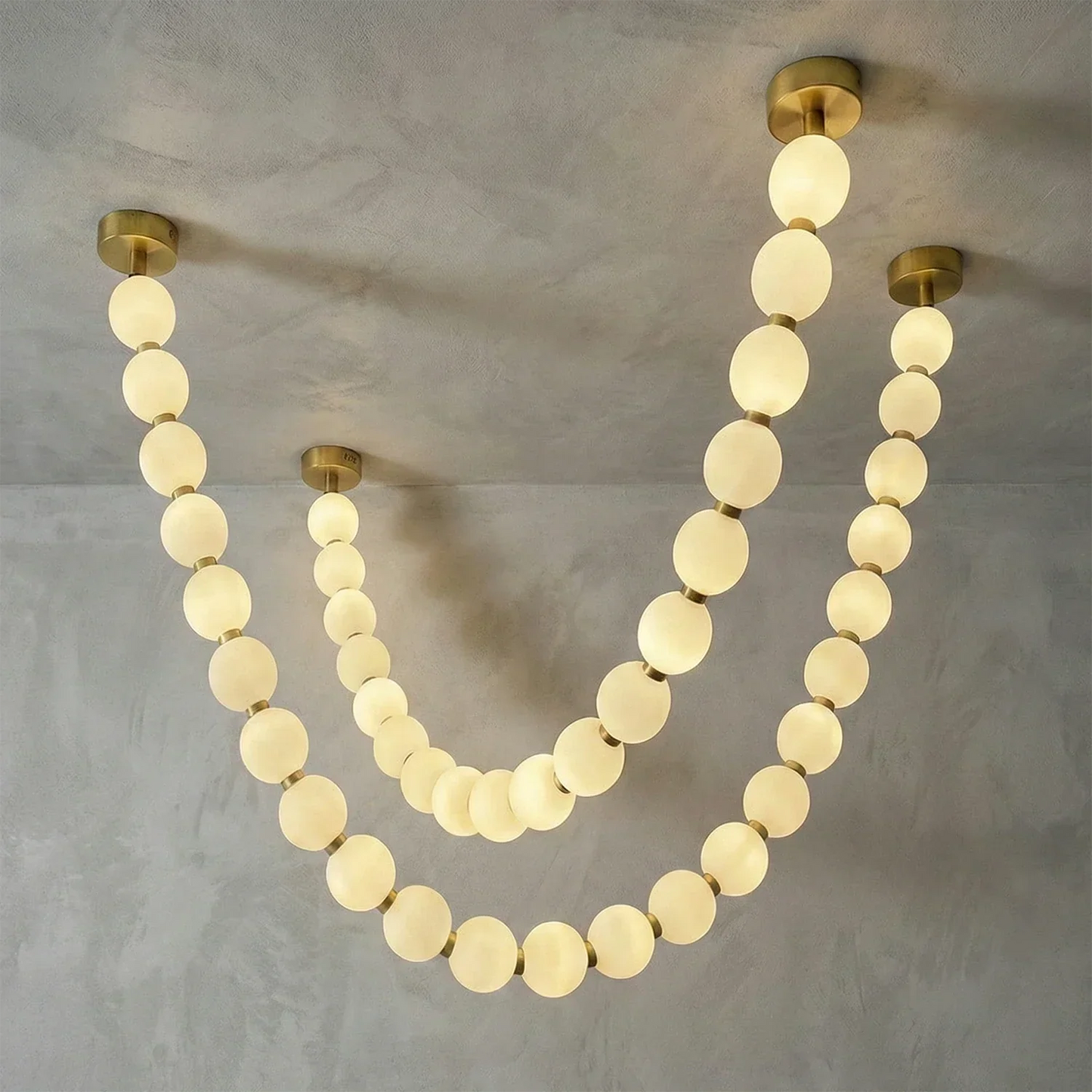 Dazzling Pearl Necklace Chandelier