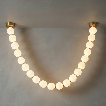 Dazzling Pearl Necklace Chandelier