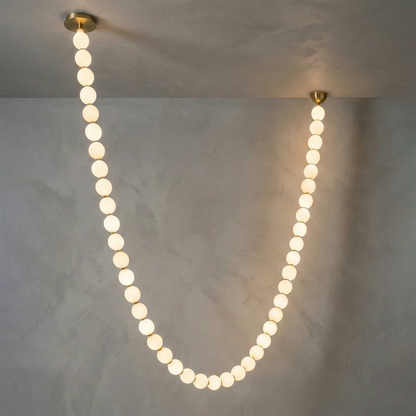 Dazzling Pearl Necklace Chandelier