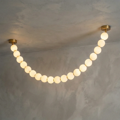 Dazzling Pearl Necklace Chandelier