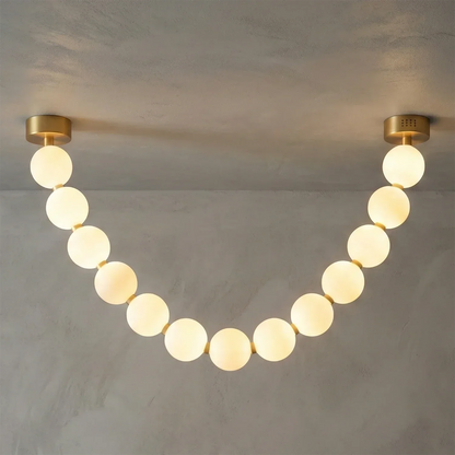 Dazzling Pearl Necklace Chandelier