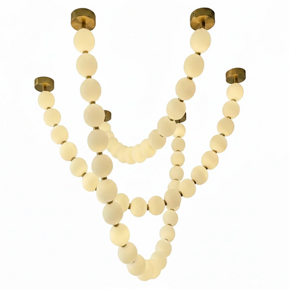 Dazzling Pearl Necklace Chandelier