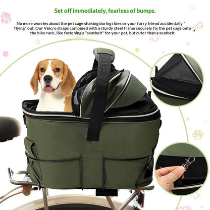 Rear-mounted Pet Basket For Bicycles