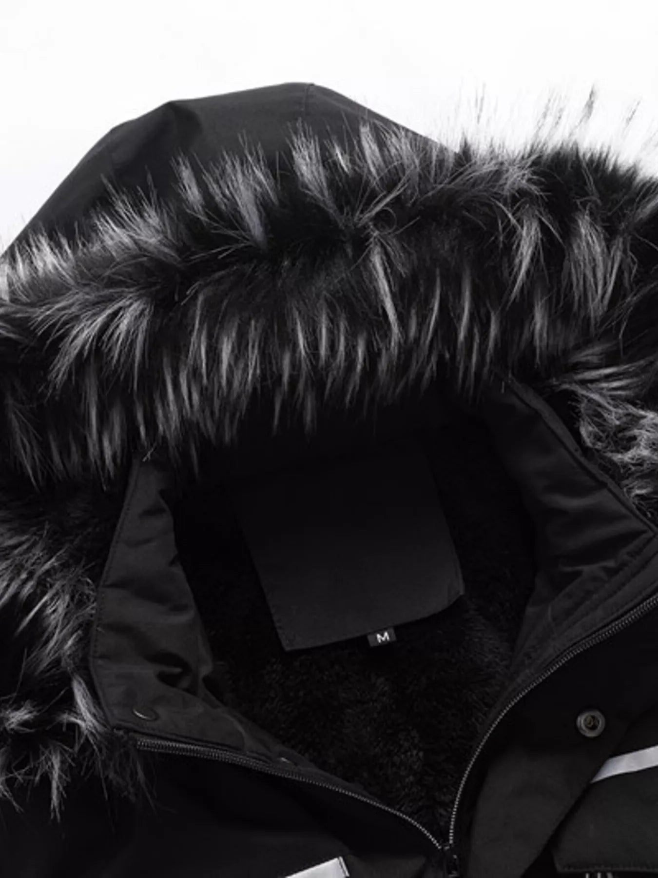 Men's Plus Size Fur Hooded Winter Parka Coat