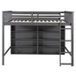 Loft Bed With 8 Open Storage Shelves And Built In Ladder